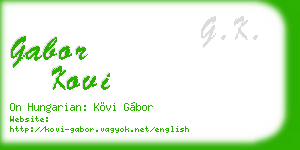 gabor kovi business card